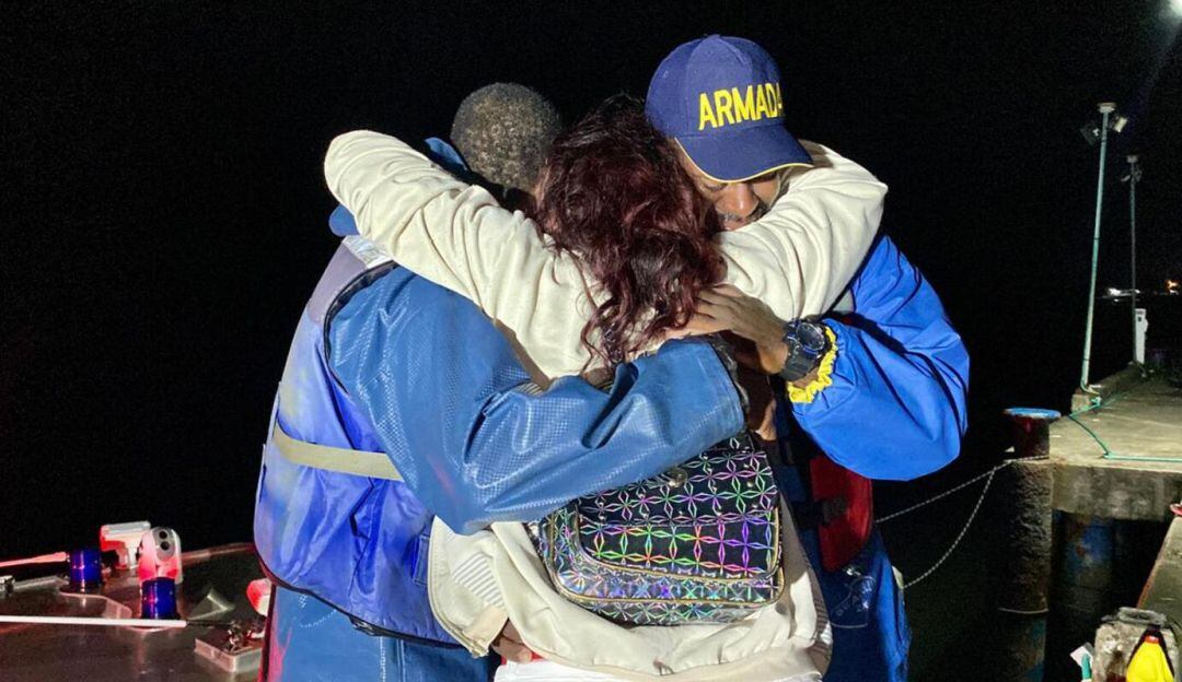 Rescate con vida de los tres pescadores desaparecidos