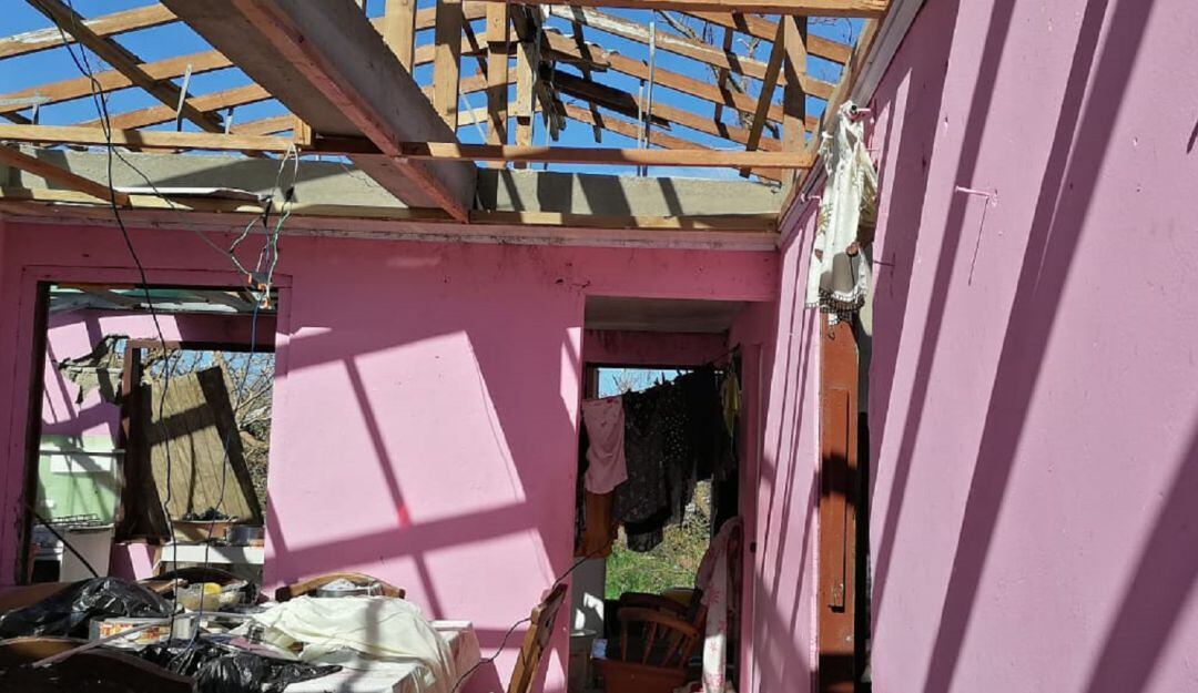 Vivienda afectada por el huracán Iota