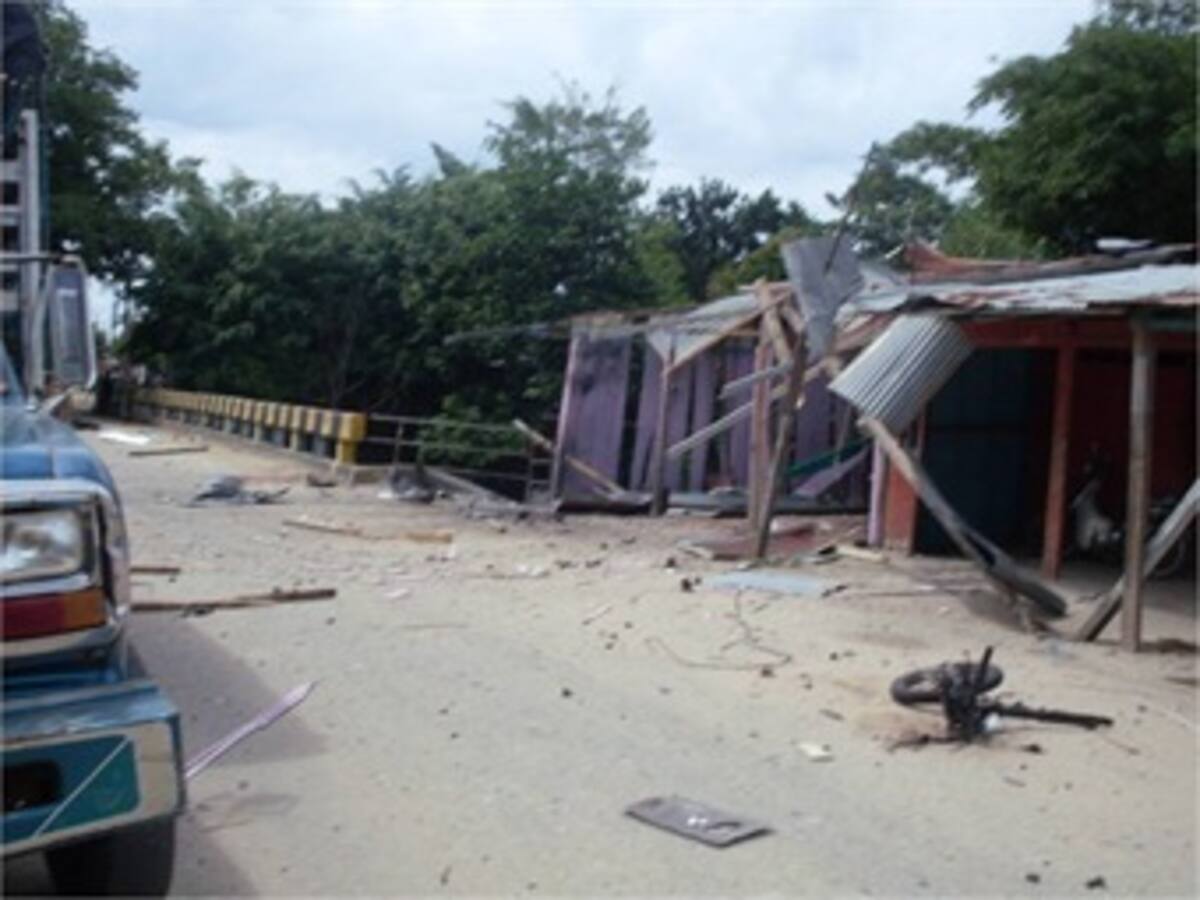 Siete heridos deja motocicleta bomba en Arauca