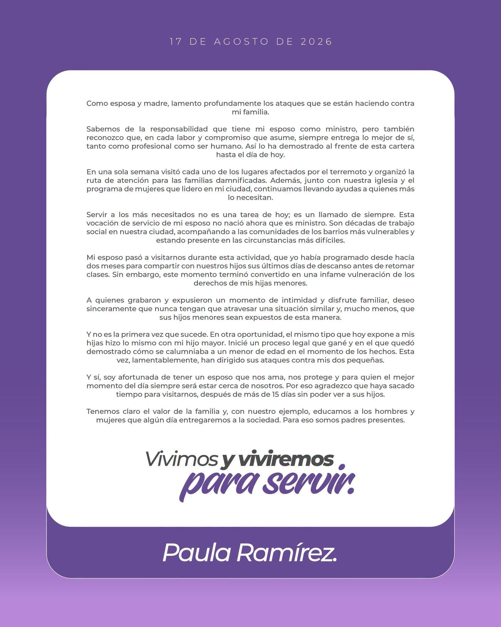 Foto: redes sociales Paula Ramírez
