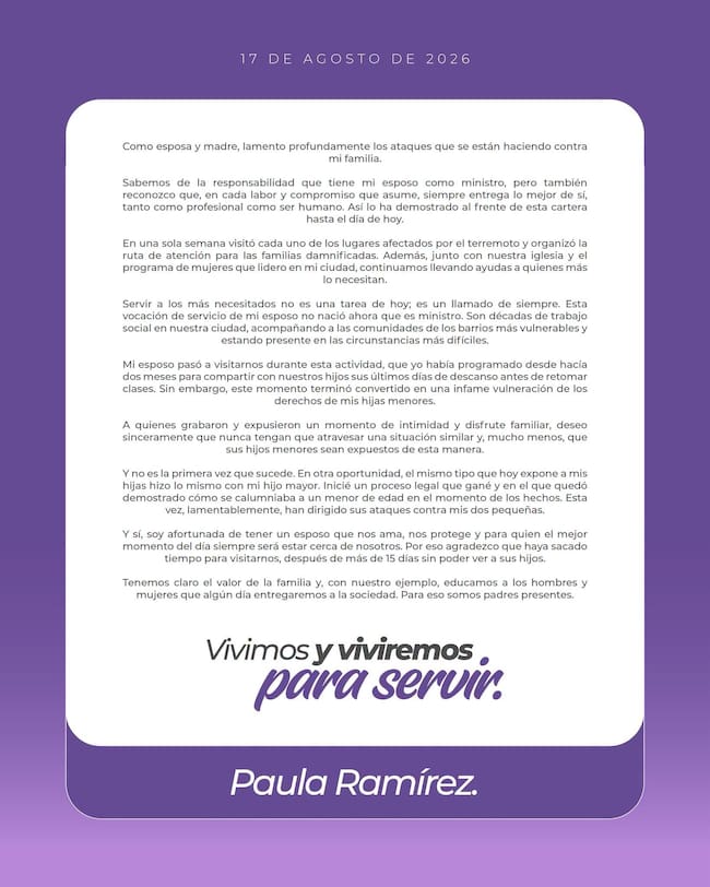 Foto: redes sociales Paula Ramírez