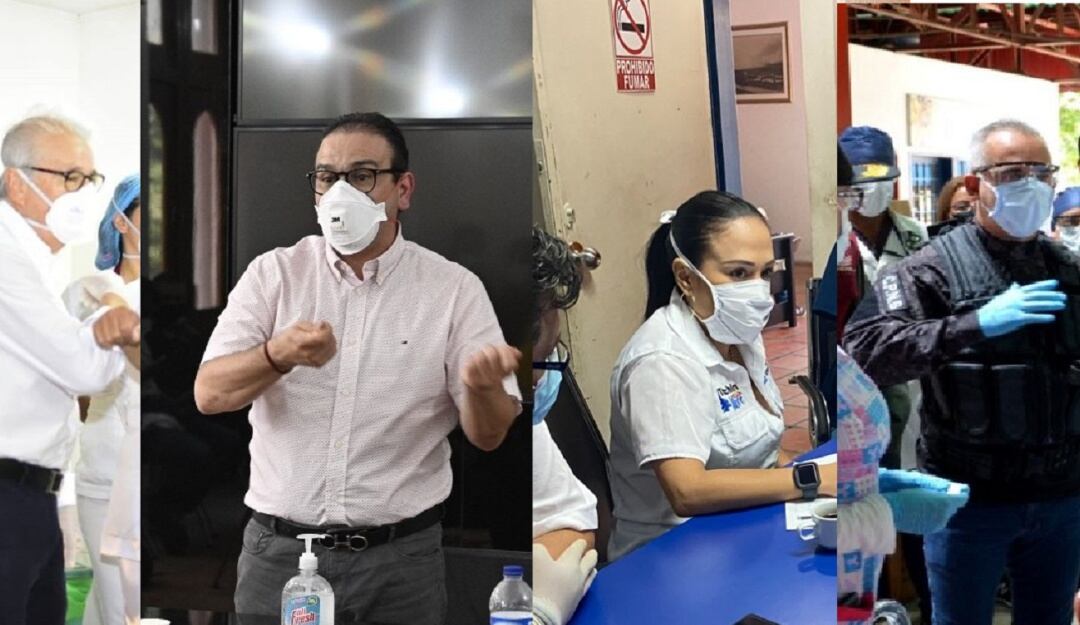 Jairo Yáñez alcalde de Cúcuta, Silvano Serrano gonernador de Norte de Santander, Laidy Gómez gobernadora del Táchira y Freddy Bernal protectorr del Táchira