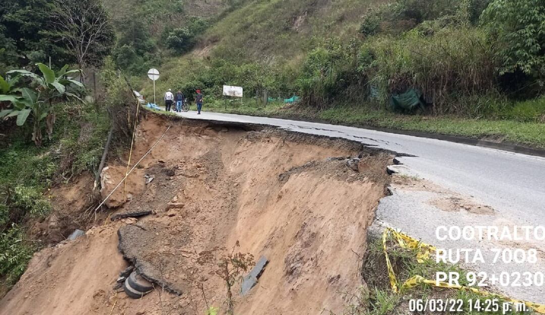 Paso a un carril vía Ocaña - Sardinata