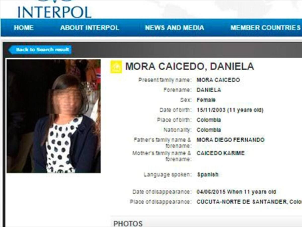 Interpol emite alerta para búsqueda internacional de Daniela Mora