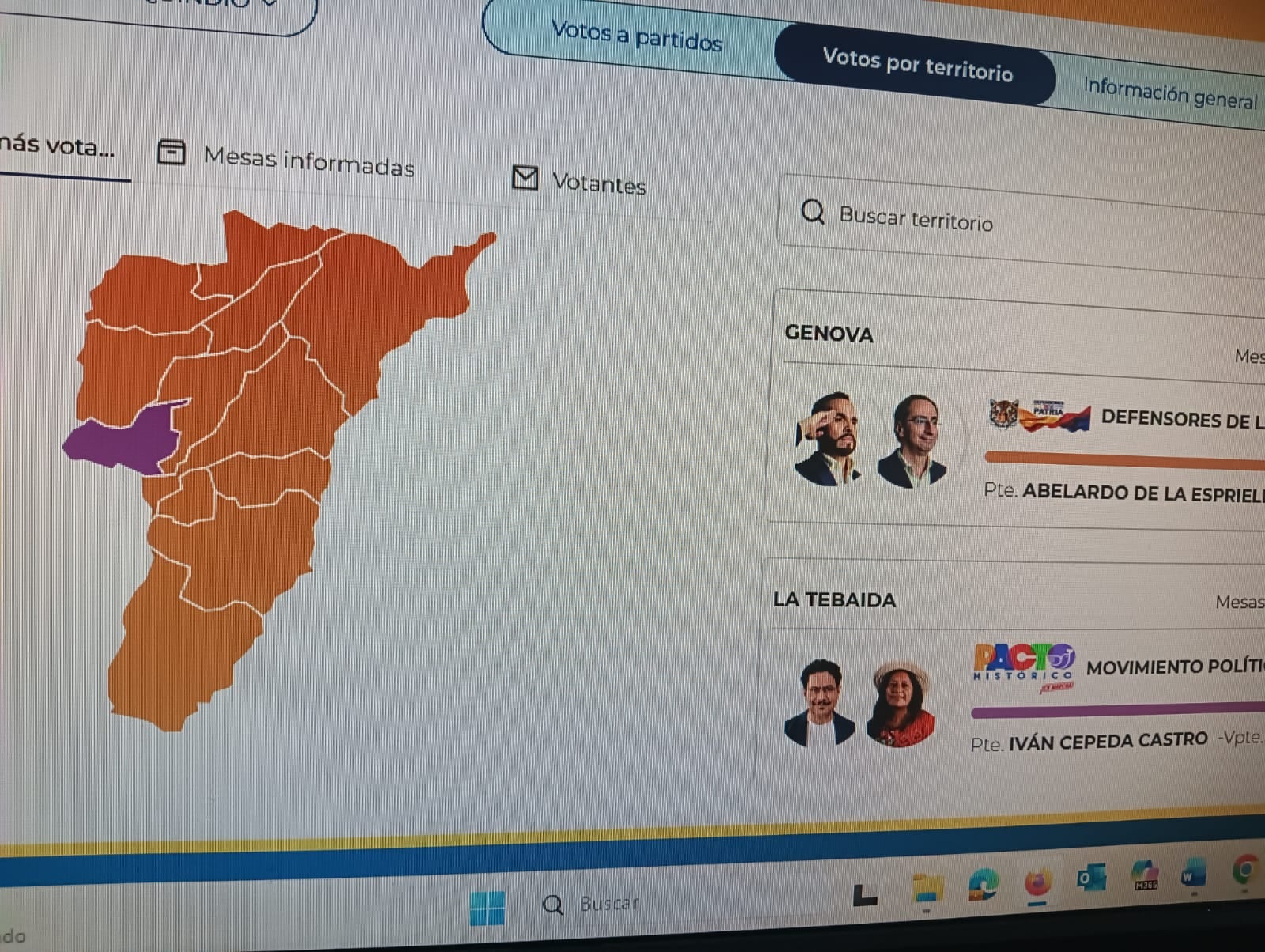 En 11 de los 12 municipios del Quindío, ganó Abelardo de la Espriella la primera vuelta presidencial. Foto Cortesía Registraduría
