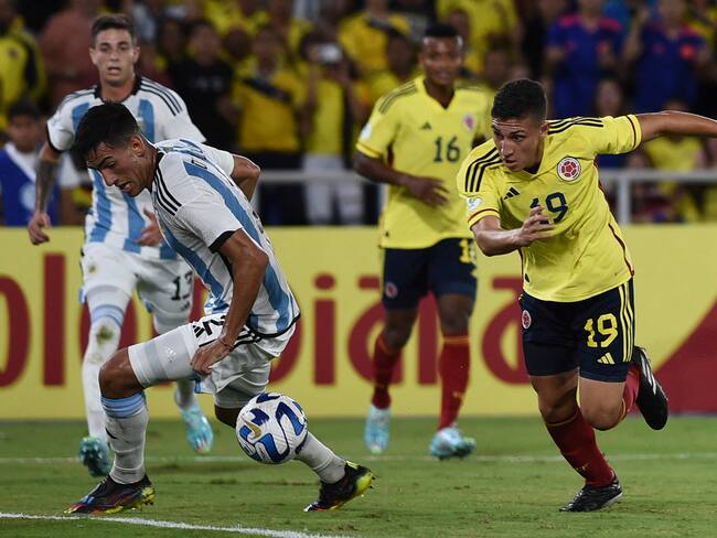 Miguel Monsalve en la Selección Colombia Sub-20. (Photo by JOAQUIN SARMIENTO / AFP) (Photo by JOAQUIN SARMIENTO/AFP via Getty Images)