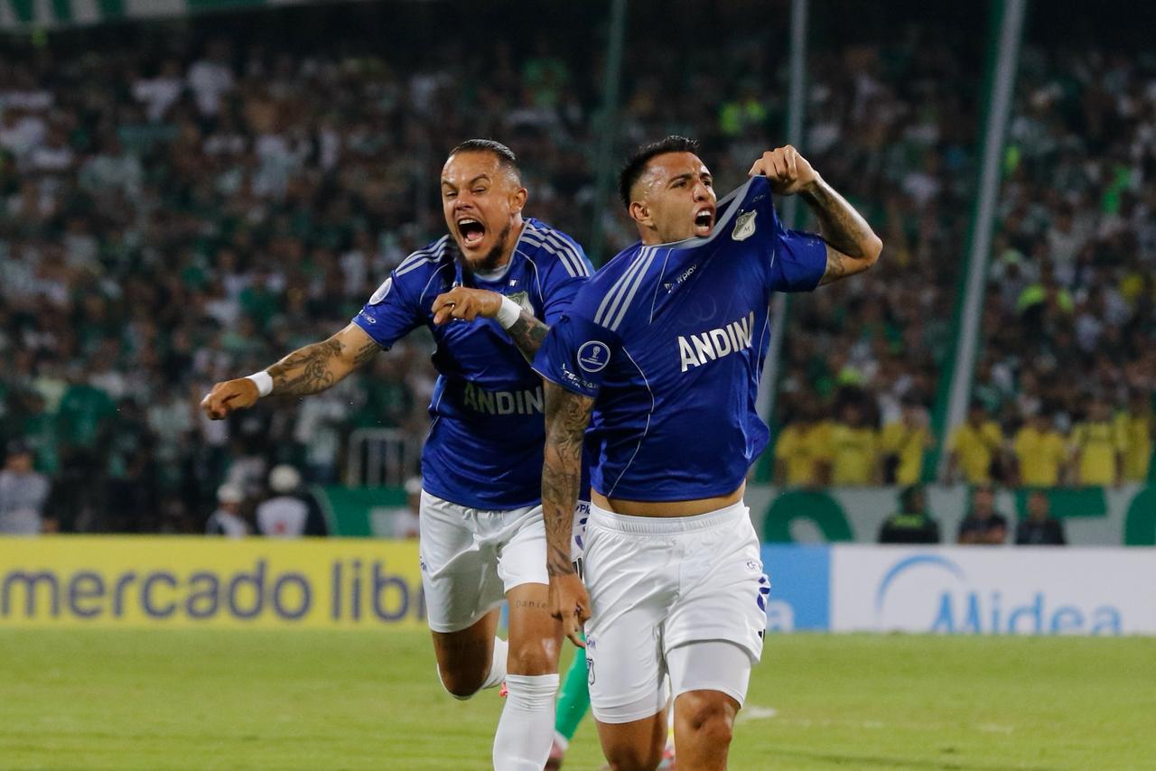 Rodrigo Contreras por el Premio Puskás: vea su gol en Nacional vs Millonarios por Copa Sudamericana / Jaiver Nieto