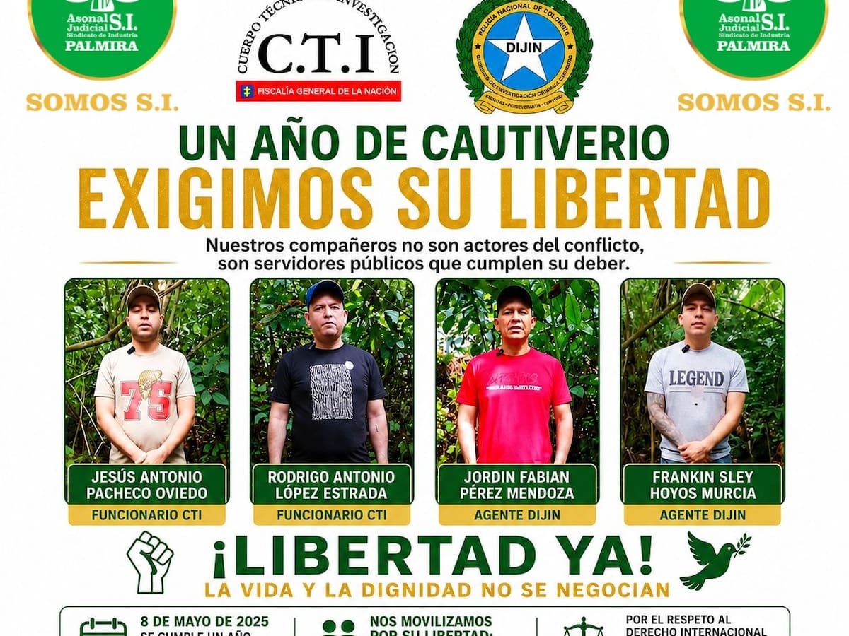 Asonal convoca marcha por la libertad de policías y miembros del Cti secuestrados por el ELN