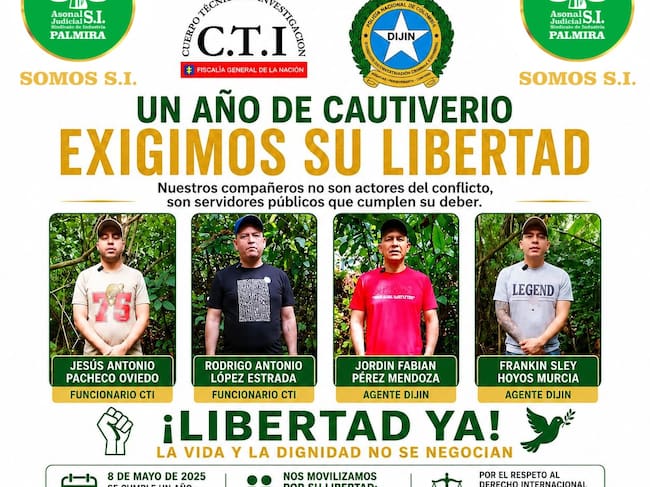 Asonal conovca mañana marcha por la libertad de los funcionarios judiciales secuestrados/ Foto Cortesía