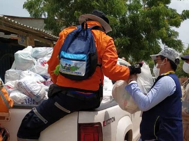 Pacientes con Covid-19 en Cartagena reciben ayudas humanitarias