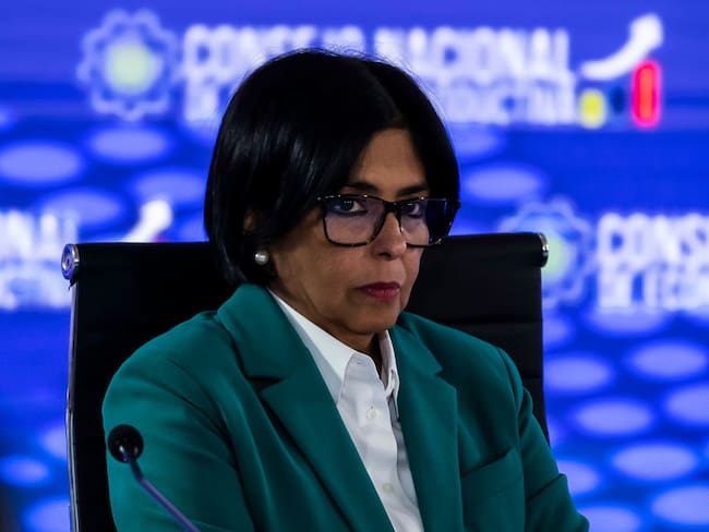 Delcy Rodríguez, presidenta encargada de Venezuela. (Photo by Carlos Becerra/Getty Images)