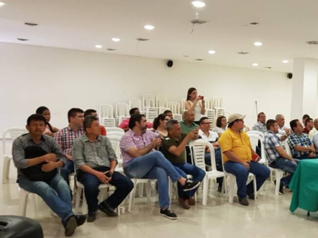 Ambiente de la reunión que tuvo lugar en la mañana de este viernes.