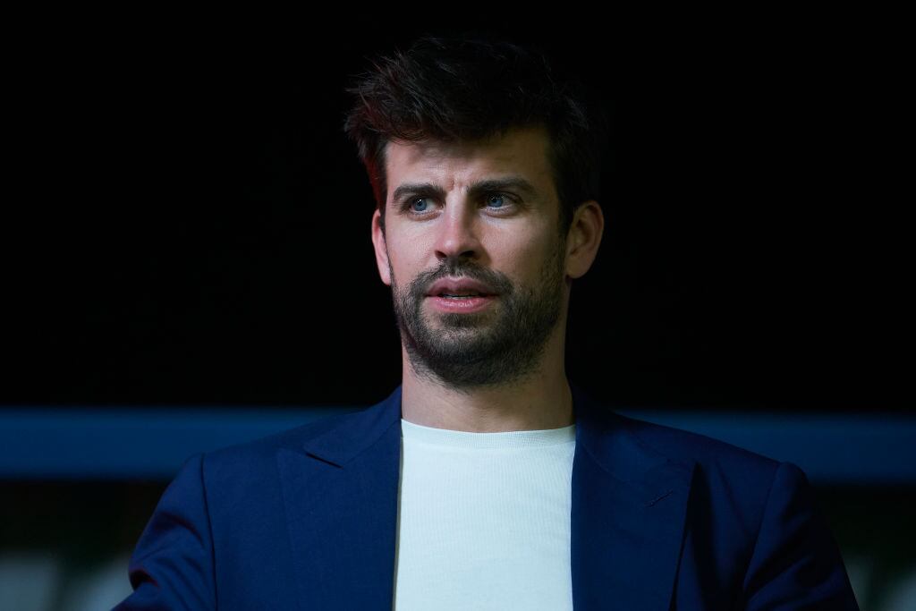 BARCELONA, SPAIN - JANUARY 01: Gerard Pique, President of Kings League looks on during round one of the Kings League Infojobs match between Saiyans FC and Porcinos FC at Cupra Arena on January 01, 2023 in Barcelona, Spain. (Photo by Manuel Queimadelos/Quality Sport Images/Getty Images)