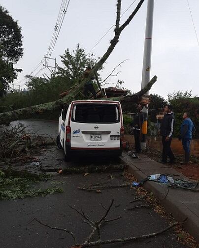 Emergencias en Andes por un vendaval- foto bomberos