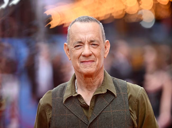 LONDON, ENGLAND - MAY 28: Tom Hanks attends the "Toy Story 5" UK launch event at Odeon Luxe Leicester Square on May 28, 2026 in London, England. (Photo by Gareth Cattermole/Getty Images)