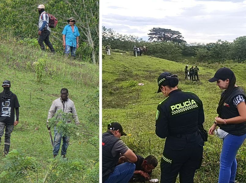 Toma de predio en Pereira por parte de campesinos (foto: suministrada)