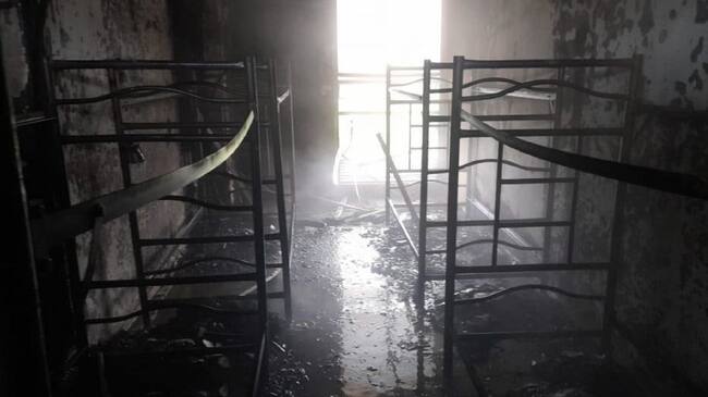 Incendio comando de Policía Ibagué