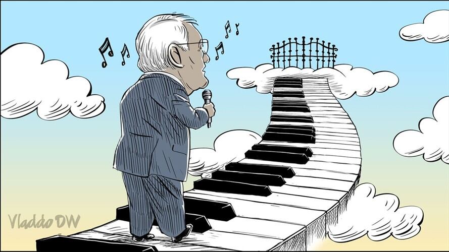 Vladdo rinde homenaje a Armando Manzanero. Foto: Vladdo y Deutsche Welle