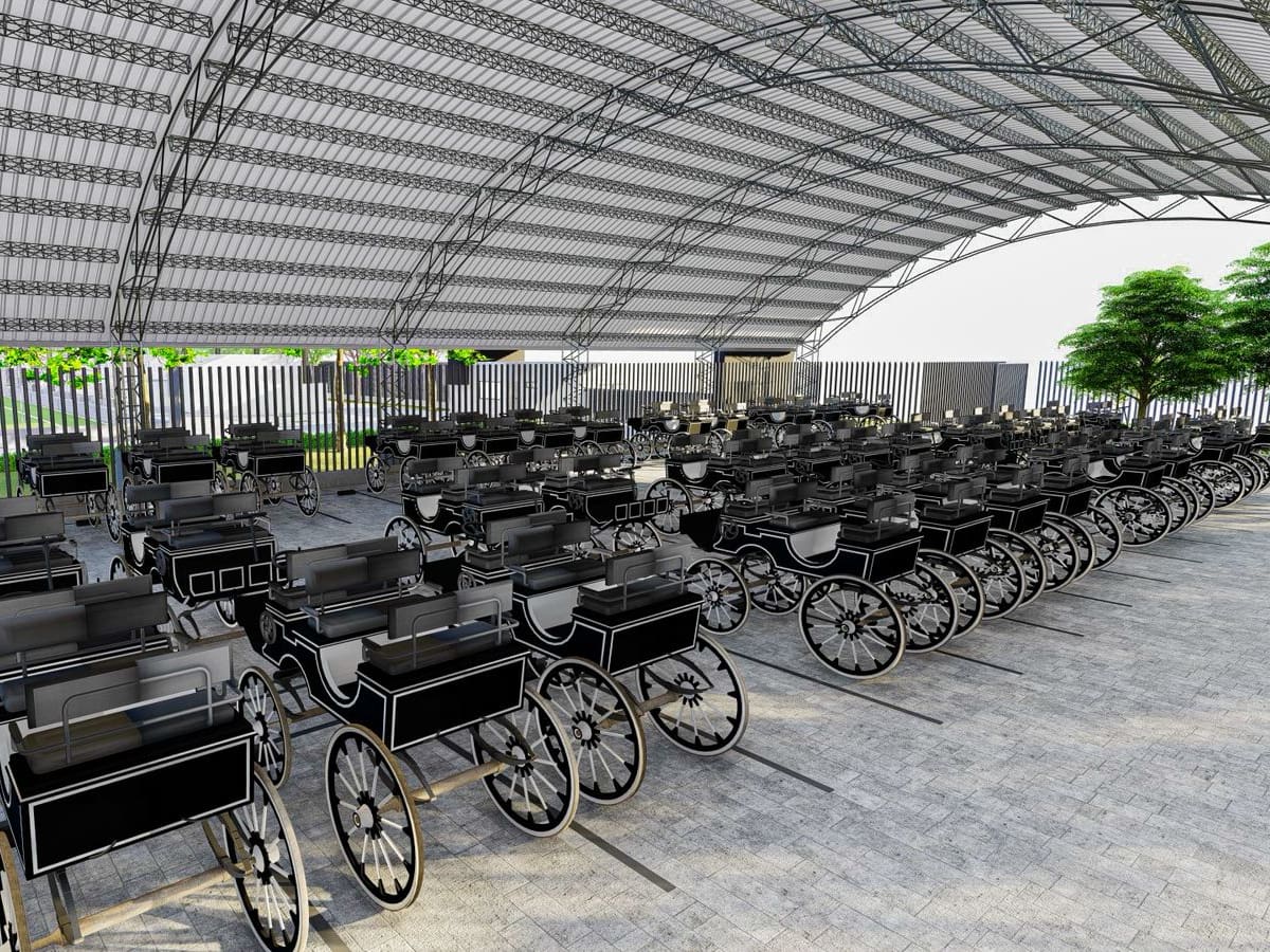 En Cartagena inició construcción del hangar para 62 coches eléctricos