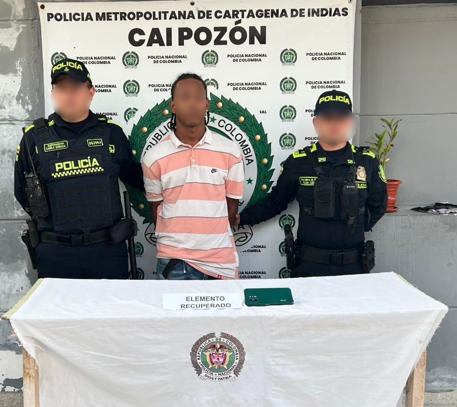 Por hurtar dos celulares, dos presuntos delincuentes fueron capturados en Cartagena