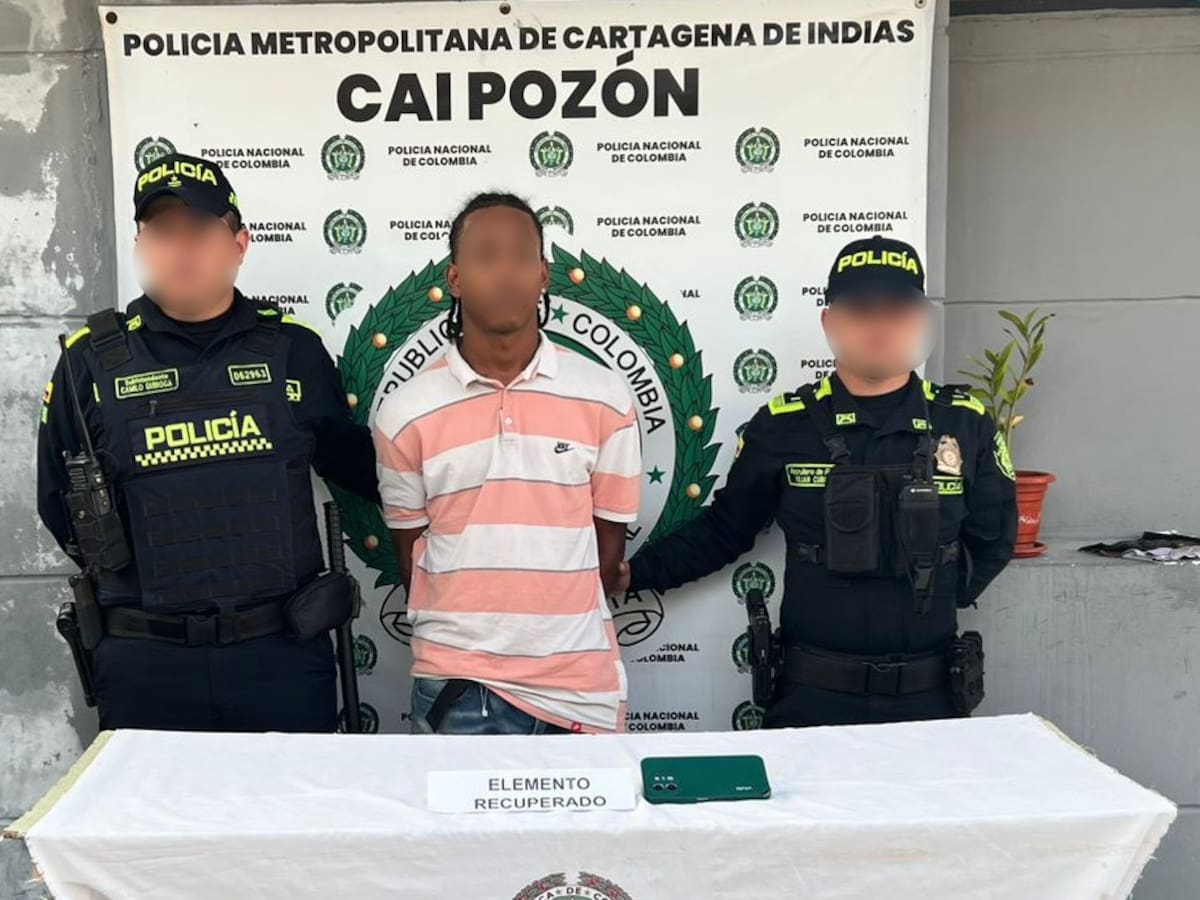 Por hurtar dos celulares, dos presuntos delincuentes fueron capturados en Cartagena