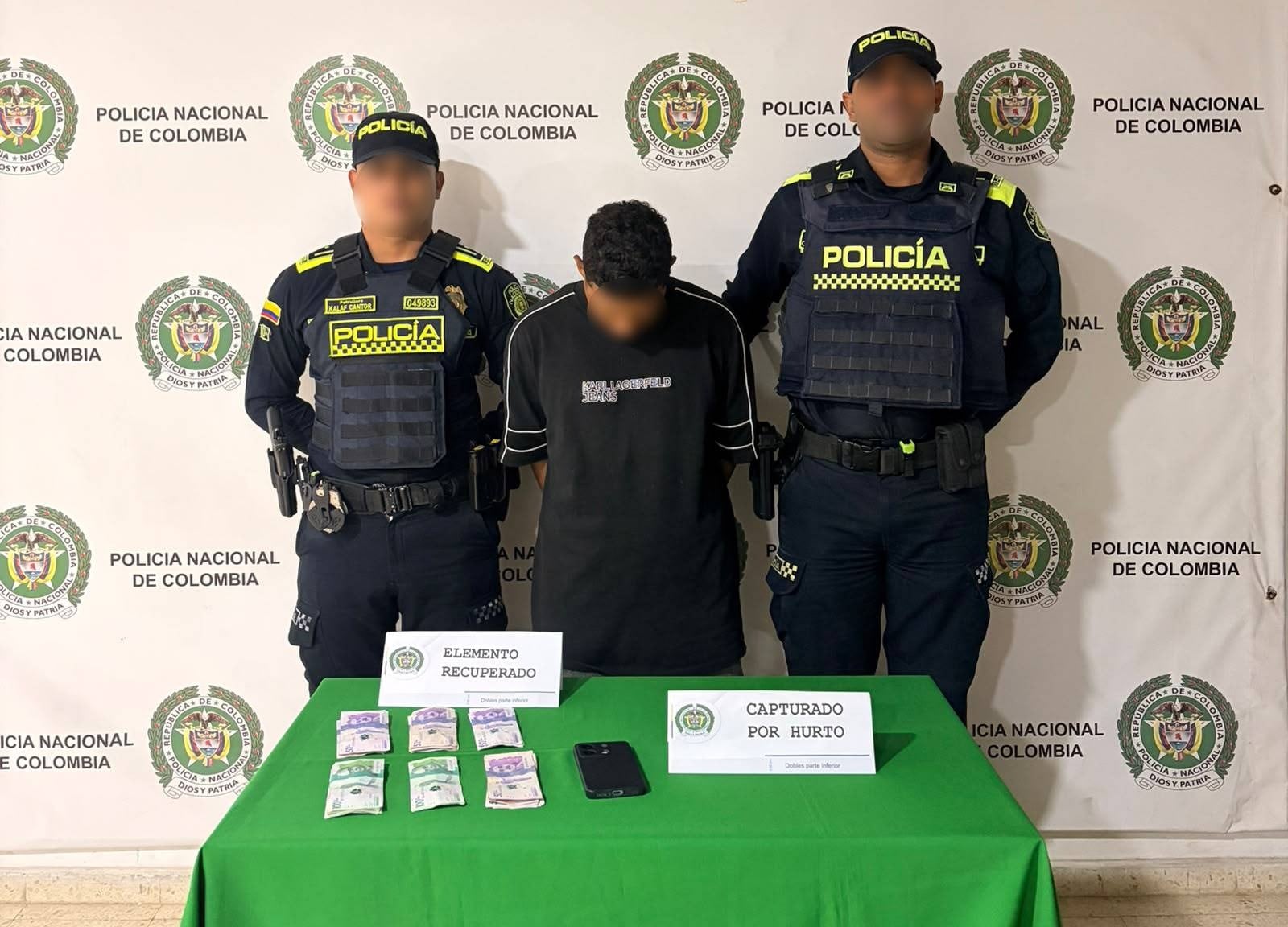 Capturado presunto delincuente por el hurto de un celular y dinero en efectivo en el barrio Zaragocilla