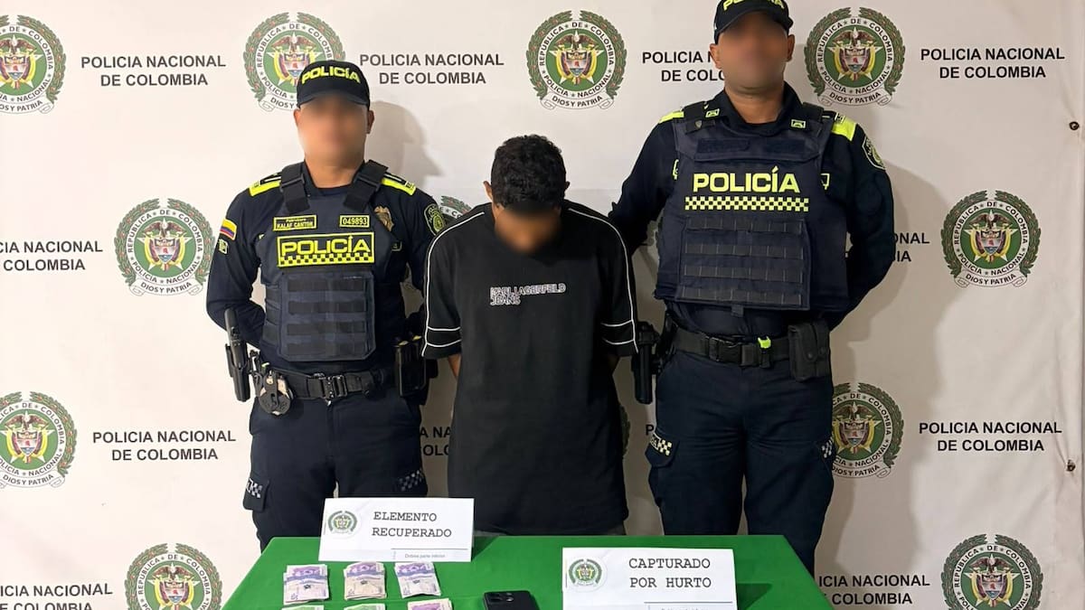 Capturado presunto delincuente por el hurto de un celular y dinero en efectivo en Zaragocilla