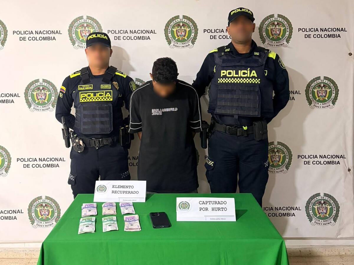 Capturado presunto delincuente por el hurto de un celular y dinero en efectivo en Zaragocilla