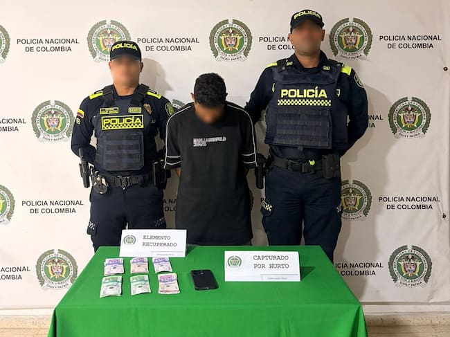 Capturado presunto delincuente por el hurto de un celular y dinero en efectivo en el barrio Zaragocilla