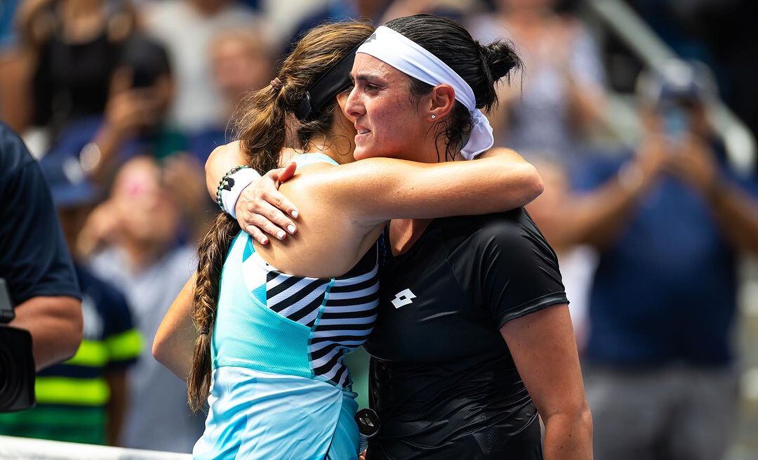 María Camila Osorio y Ons Jabeur en el US Open | Foto: María Camila Osorio (Instagram)