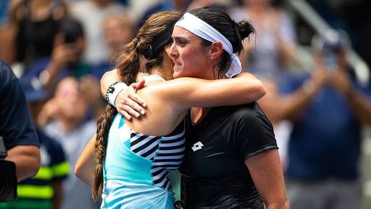María Camila Osorio y Ons Jabeur en el US Open