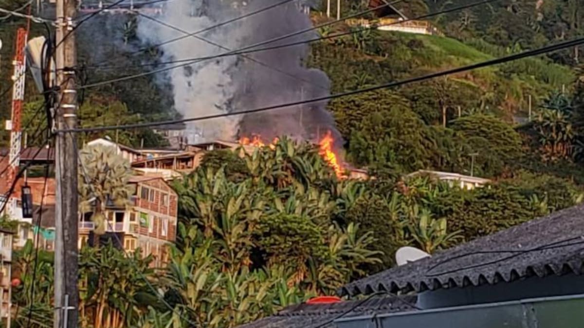 Ocho familias damnificadas por incendio en el municipio de Buenavista, Quindío