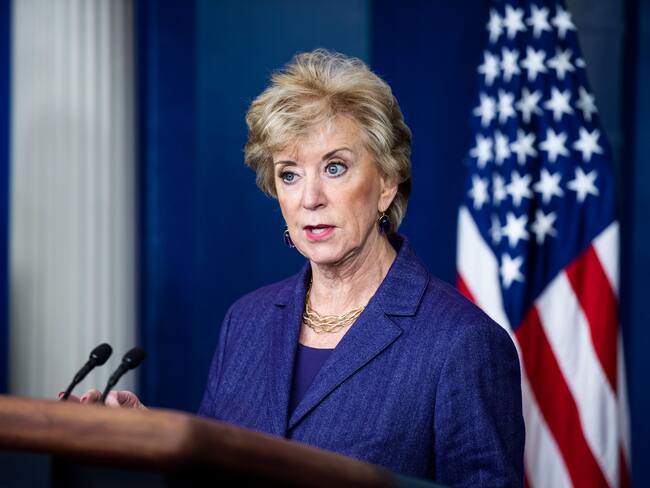 Linda McMahon, secretaria de eduación de EEUU.