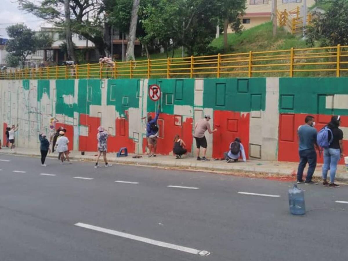 Pintan murales en Bucaramanga y Floridablanca