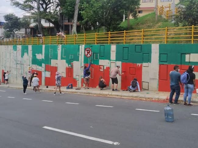 Pintan murales en Bucaramanga y Floridablanca