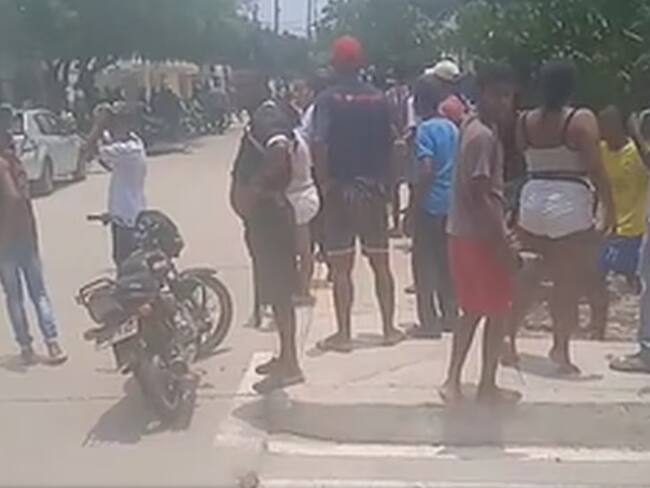 Toque de queda en Candelaria, Atlántico./ Foto: Tomado de video