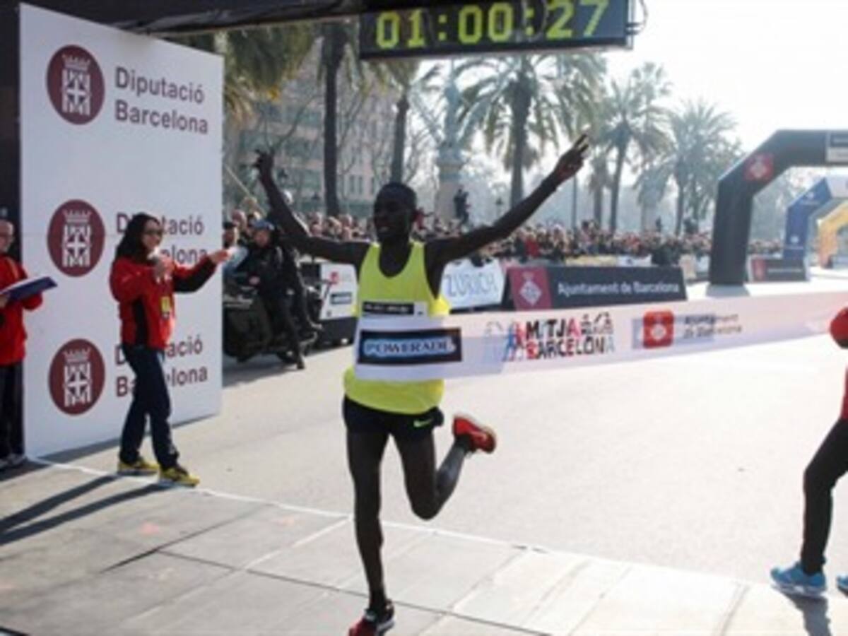 Keniano Kirui impuso nuevo registro en la Media Maratón de Barcelona