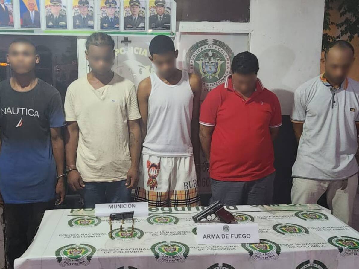Policía frustró homicidio y capturó cinco presuntos miembros de las AGC en Cartagena