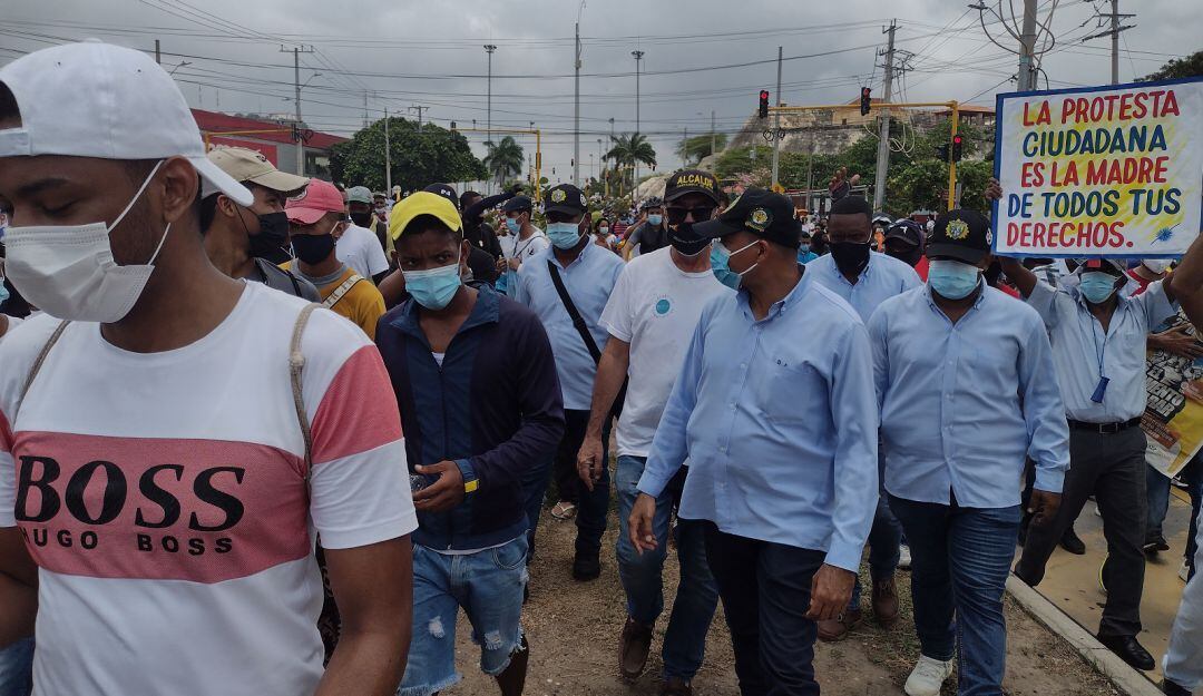 Alcalde Dau en las manifestaciones