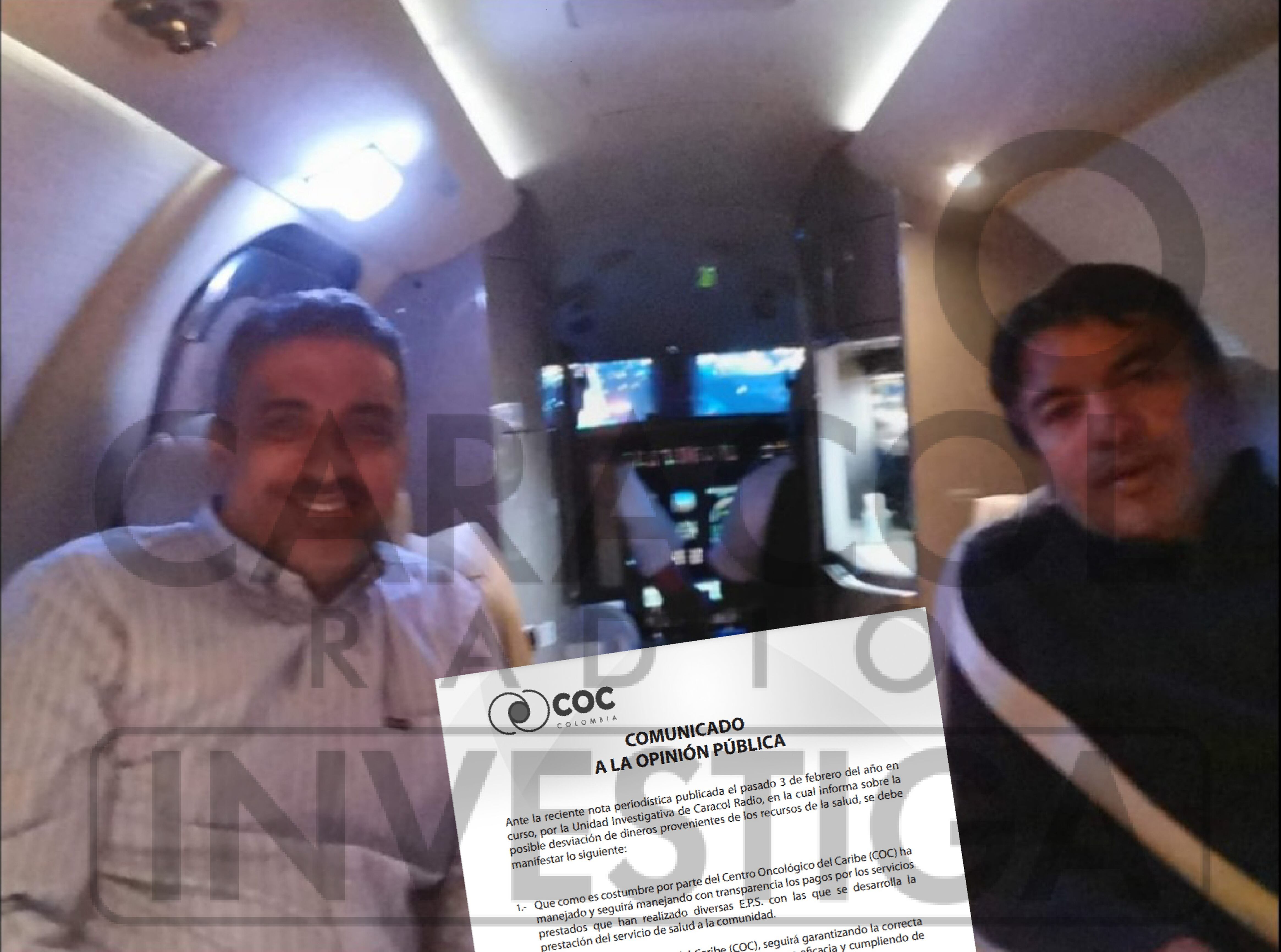 En la foto el empresario dominicacno José Ramón Díaz (representante legal de la IPS Centro Oncológico del Caribe) y su socio Mario Urán