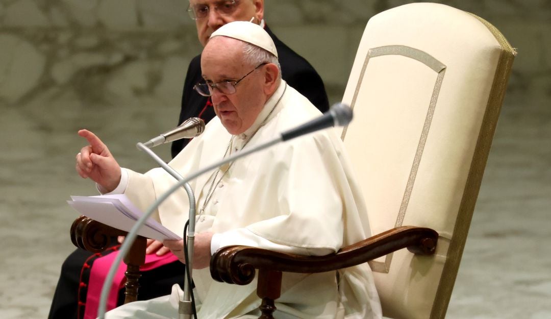 El papa Francisco en su audiencia en el Vaticano