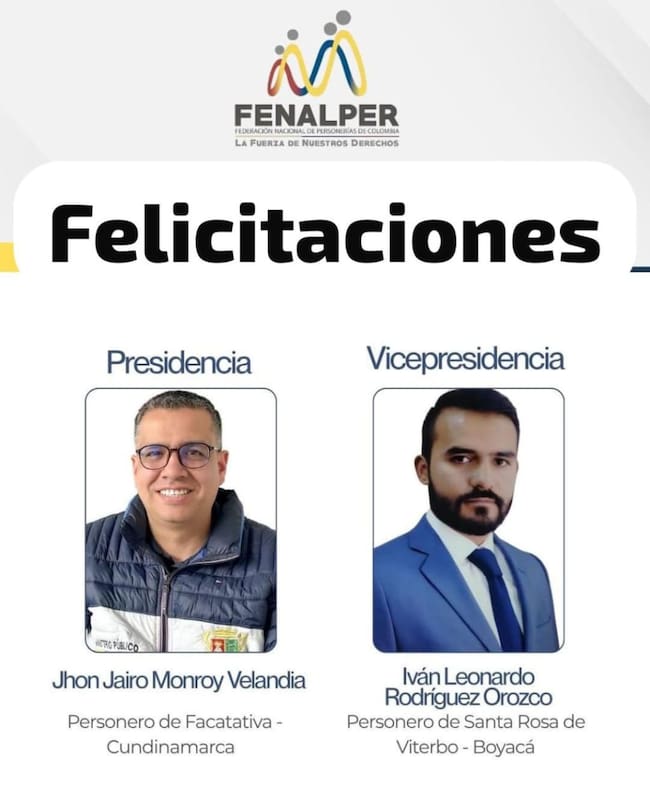 Boyacá logró por primera vez representación en la junta directiva nacional de FENALPER, con un personero del departamento en la vicepresidencia.