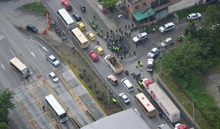 Los camioneros están concentrados en varias zonas del departamento.