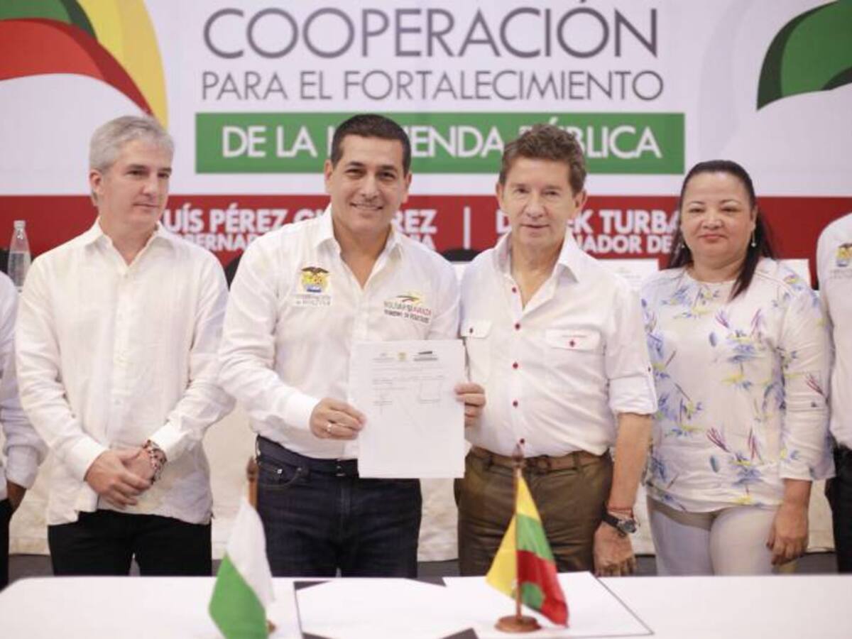 Gobernadores de Bolívar y Antioquia acuerdan fortalecimiento de la hacienda