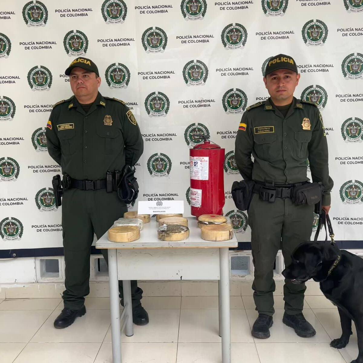 Incautan 8 kilos de marihuana ocultos en un extintor en Pitalito-Huila