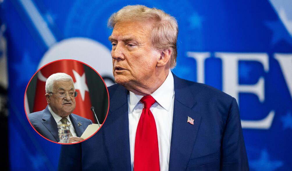 El presidente Trump habló por llamada con el presidente de la Autoridad Palestina, Mahmud Abás. (Foto: EFE / Getty / Caracol Radio )