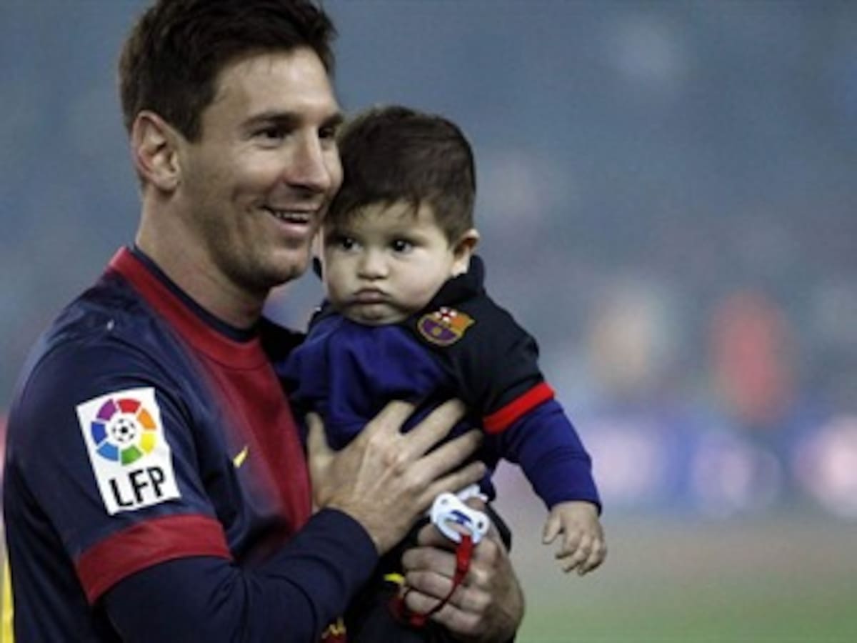 Messi celebra el primer cumpleaños de su hijo Thiago con Unicef