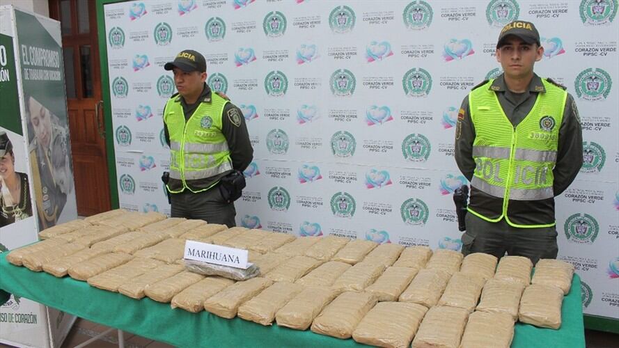 El contenido incautado equivaldría a más de 15.000 dosis, con un valor aproximado de $220 millones en la economía criminal. Foto: Policía Metropolitana de Bucaramanga