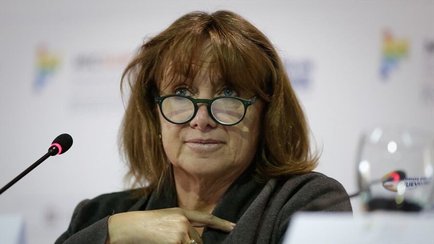 Mónica de Greiff, presidente Ejecutiva de la Cámara de Comercio, explicó que el edificio tiene las más altas especificaciones en materia de eventos. Foto: Colprensa