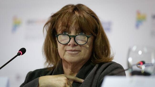 Mónica de Greiff, presidente Ejecutiva de la Cámara de Comercio, explicó que el edificio tiene las más altas especificaciones en materia de eventos. Foto: Colprensa